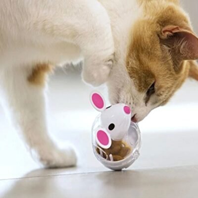 Food Leakage Tumbler Feeder Treat Ball Cute Little Mouse Toys